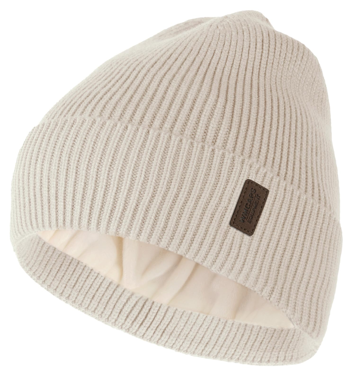 Wmcaps Winter Beanie for Men Women, Fleece Lined Beanie Soft Warm Knit Hat Ski Stocking Cuffed Cap